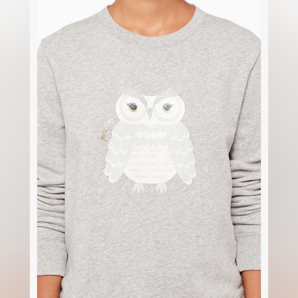 Kate Spade Broome Street Gray Owl Sweatshirt - Picture 4 of 9
